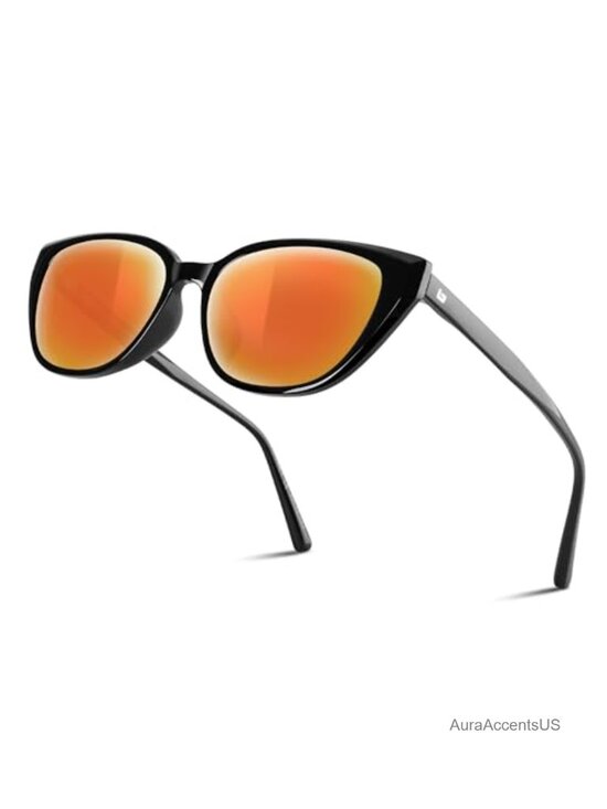 Corning Glass Lens Polarized Sunglasses Cat Eye Shield UV400 Protection Scratch
